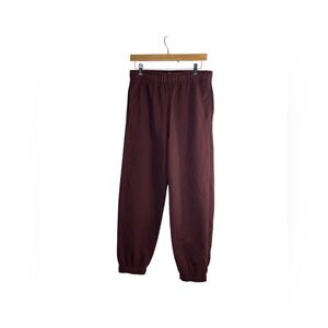 Zella All Day Jogger Pants Burgundy Fudge Size M NWT Cotton Blend Athleisure